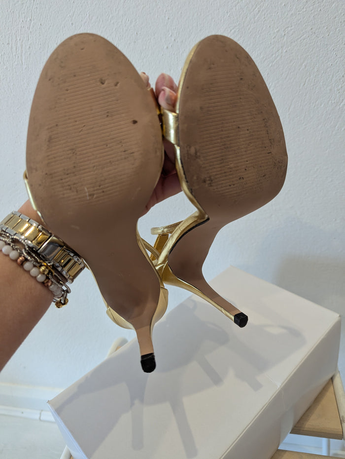 Steve Madden Gold Heels 7