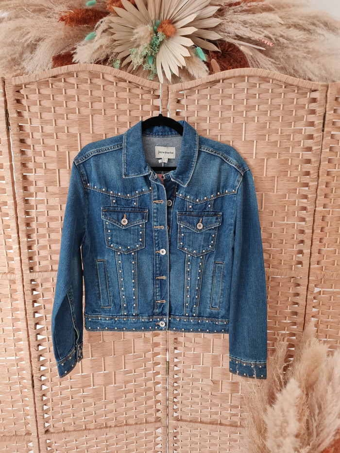 Stradivarius denim stud jacket S