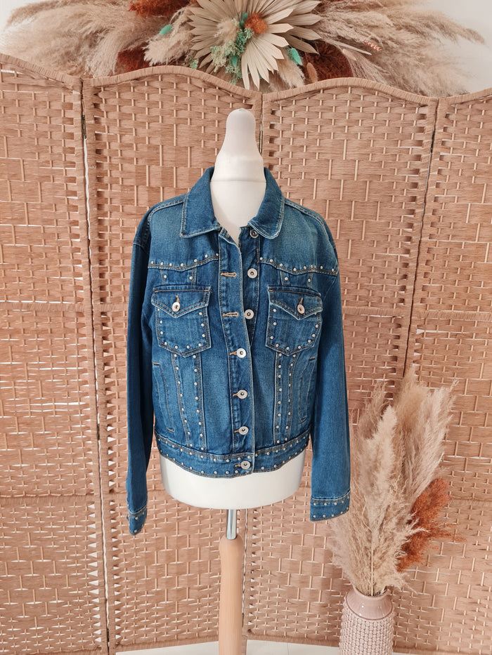 Stradivarius denim stud jacket S