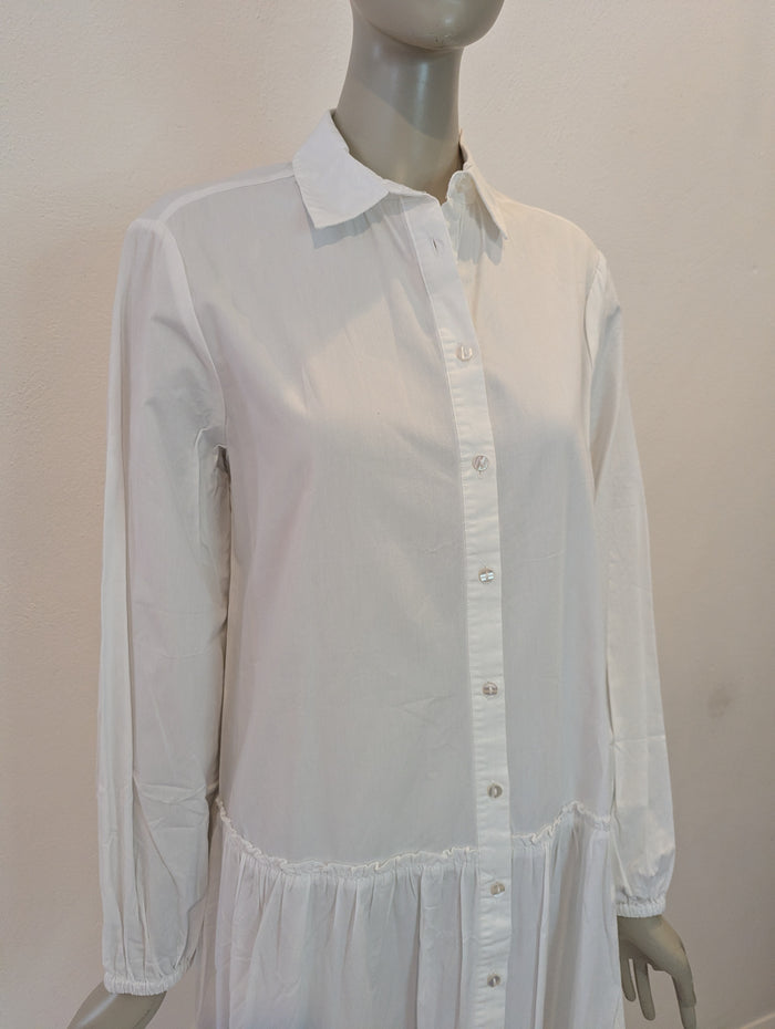 Stradivarius White Cotton Maxi L