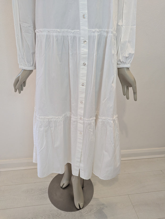 Stradivarius White Cotton Maxi L