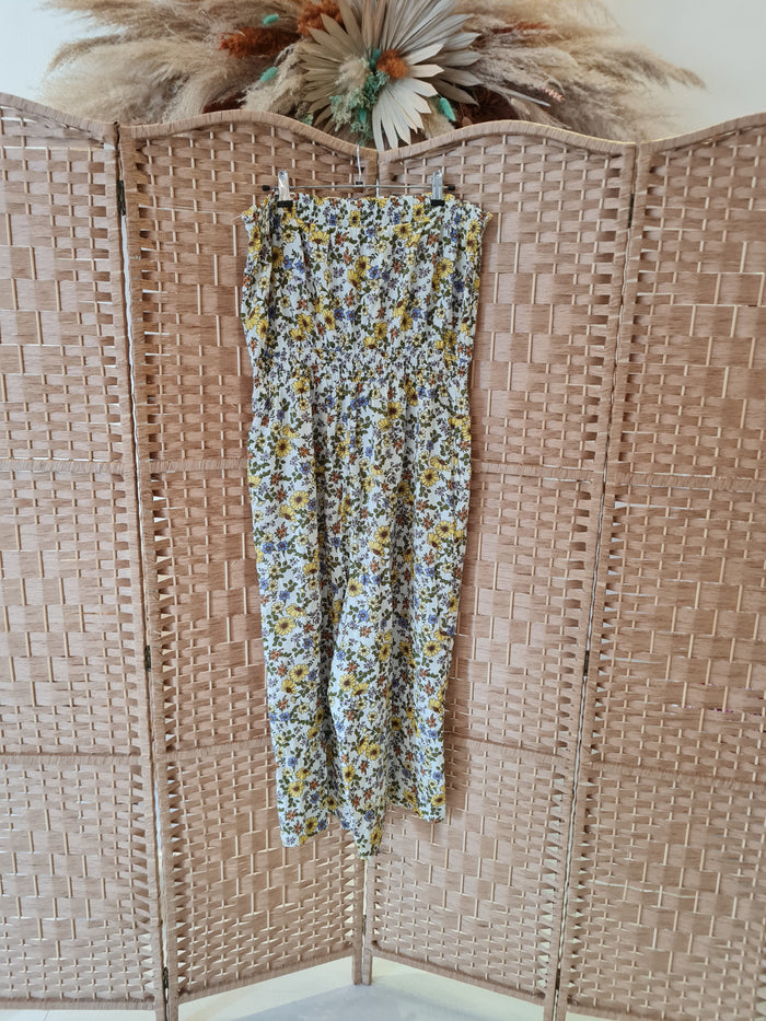 Strapless Floral Jumpsuit M/L