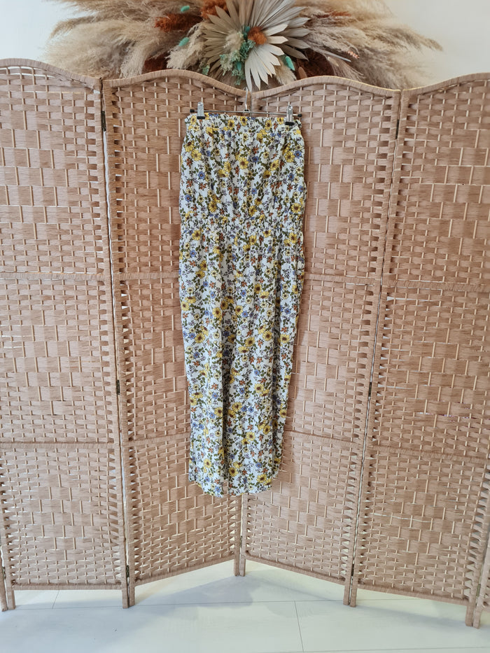 Strapless Floral Jumpsuit M/L