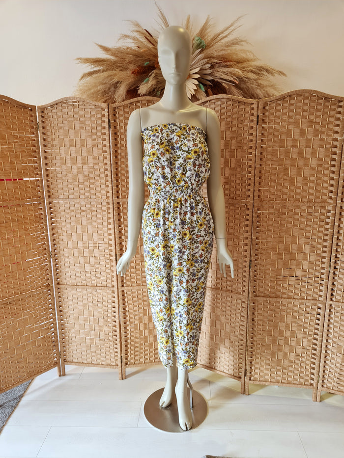 Strapless Floral Jumpsuit M/L