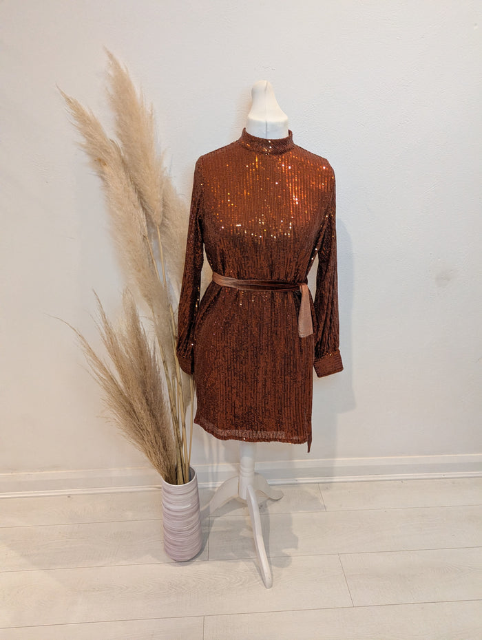Style Cheat Copper Sequin dress 14