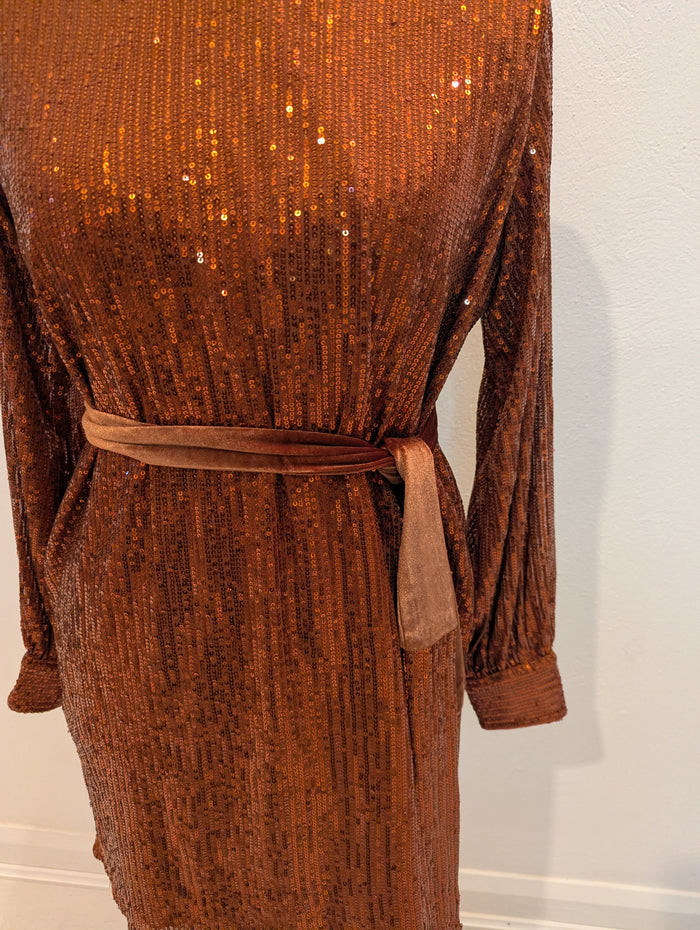 Style Cheat Copper Sequin dress 14