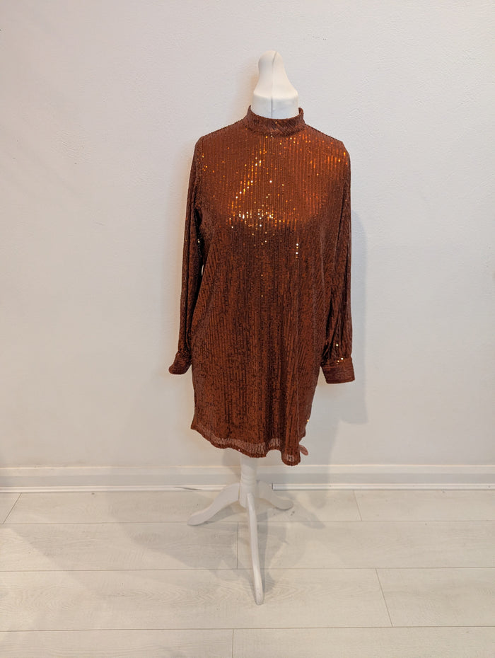 Style Cheat Copper Sequin dress 14