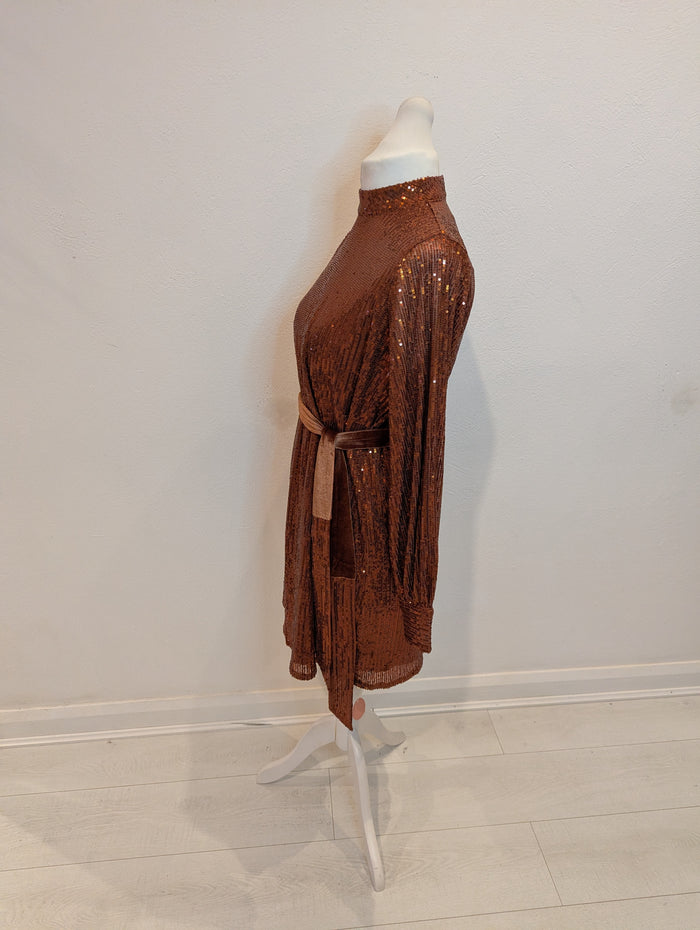 Style Cheat Copper Sequin dress 14