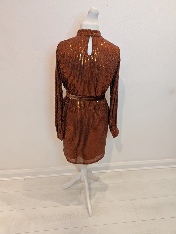 Style Cheat Copper Sequin dress 14
