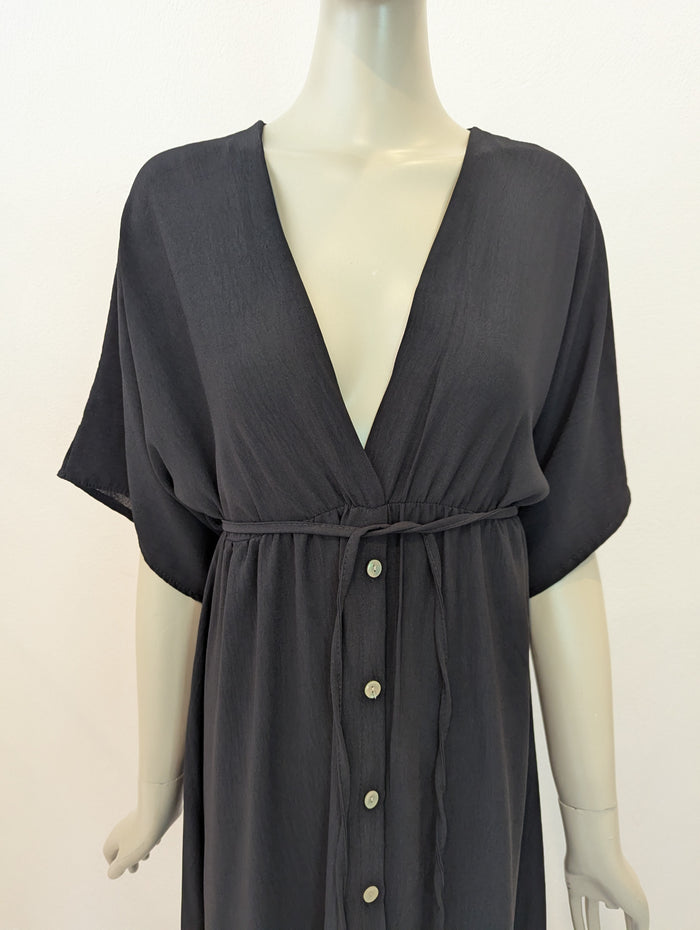 Style Hax Ava v neck maxi dress Black