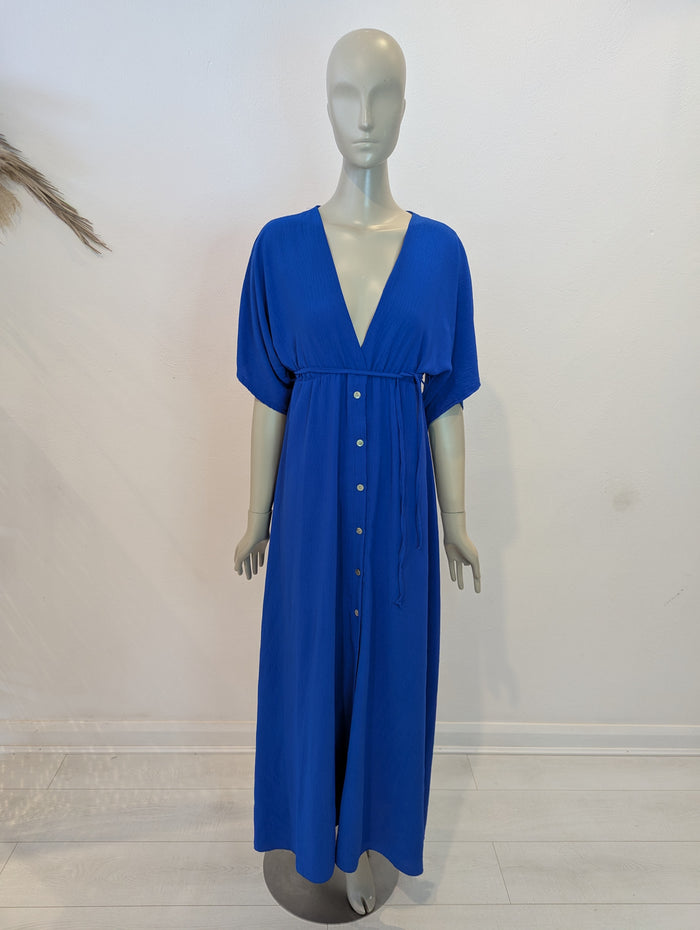 Style Hax Ava V Neck maxi dress Blue