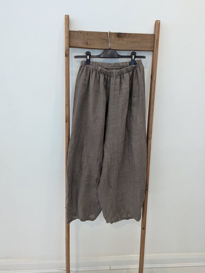 Style Hax Linen Trousers in Taupe