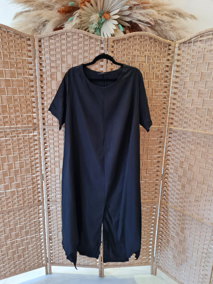 Style Hax Zig Zag Black Dress