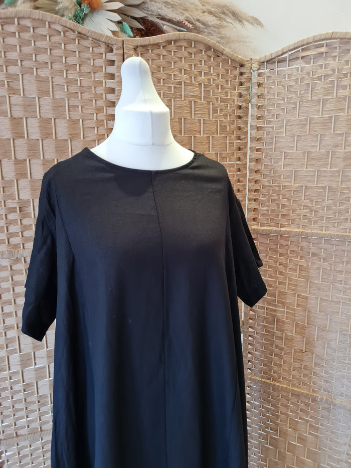 Style Hax Zig Zag Black Dress