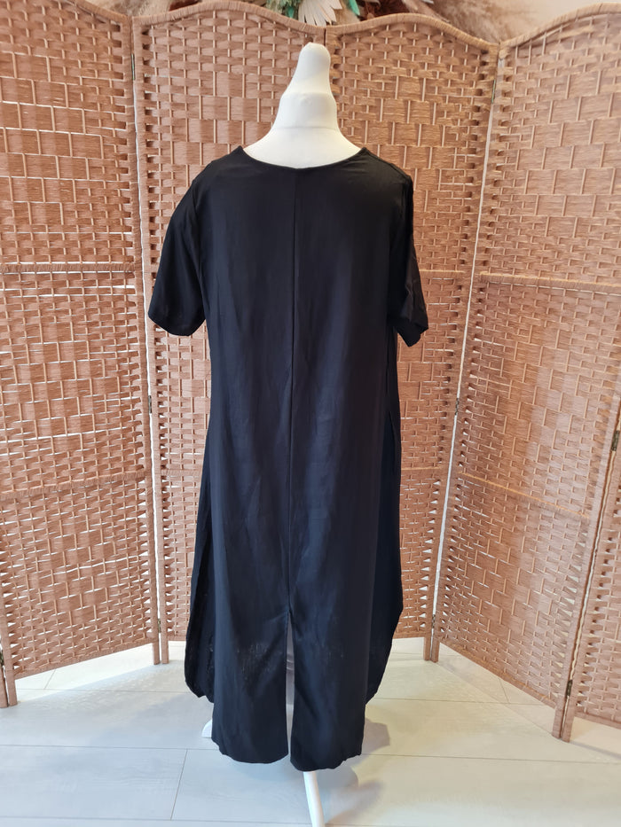 Style Hax Zig Zag Black Dress