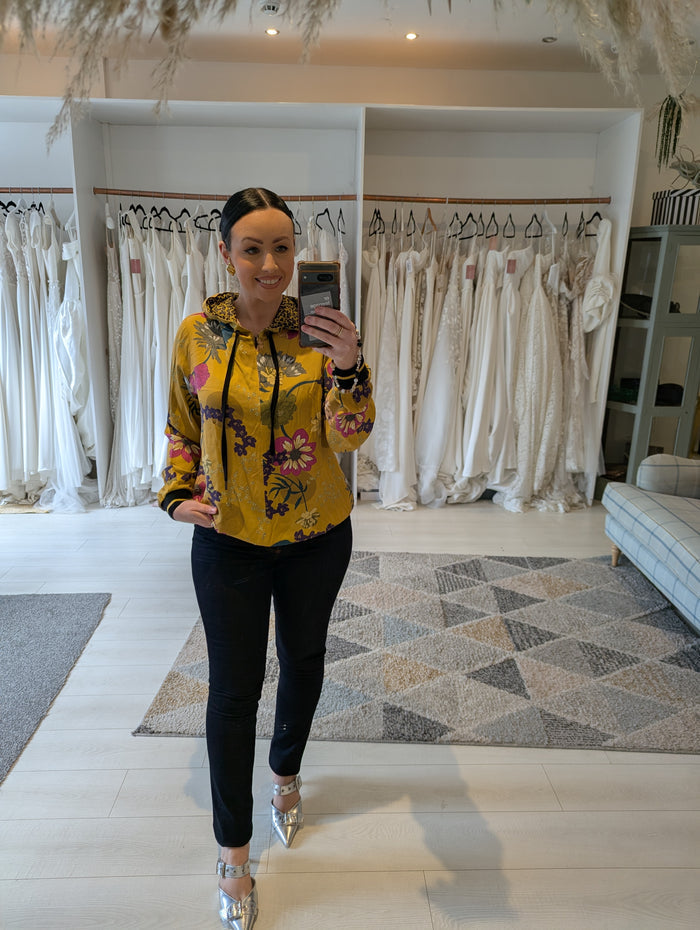 Summum Woman printed jersey hoodie L