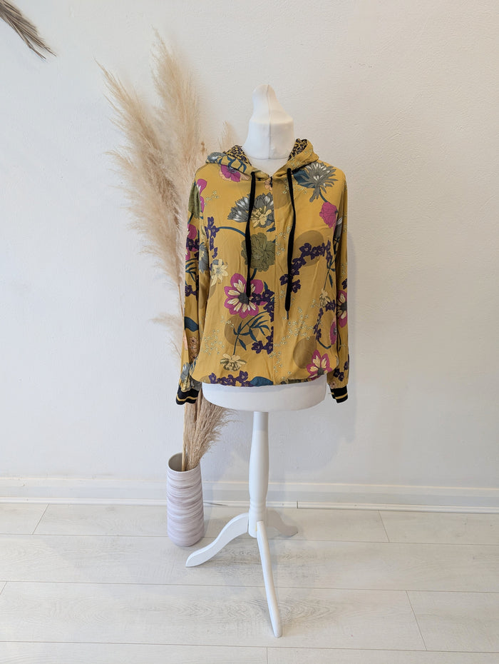 Summum Woman printed jersey hoodie L
