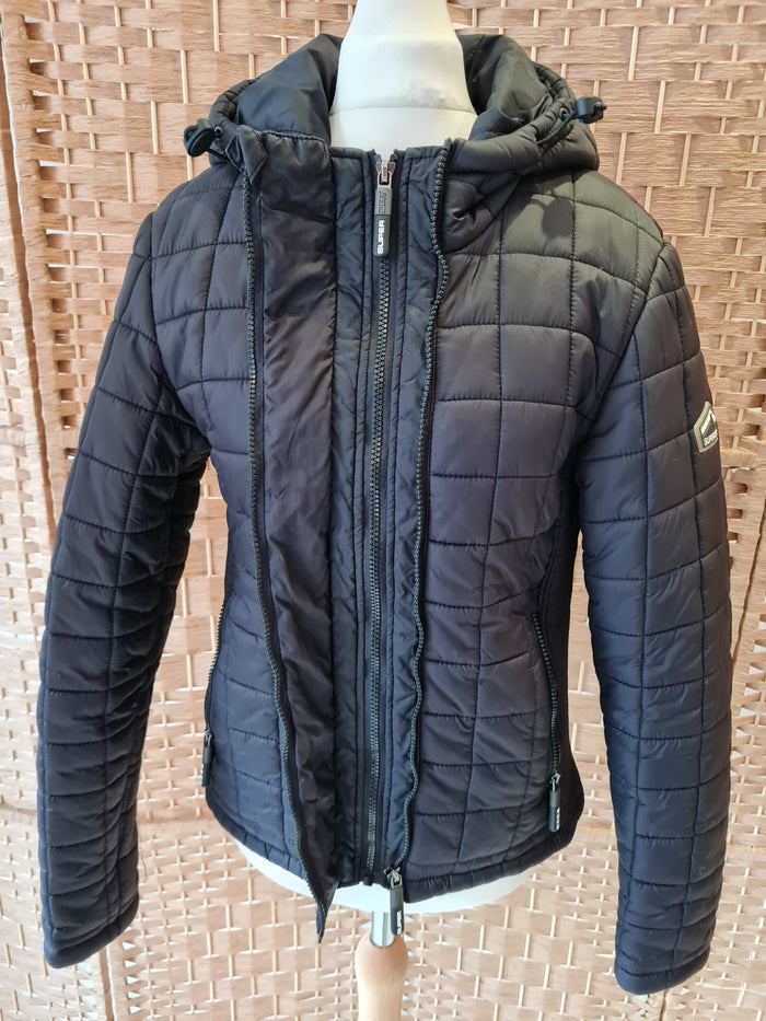 Superdry Black Padded Jacket Size Small