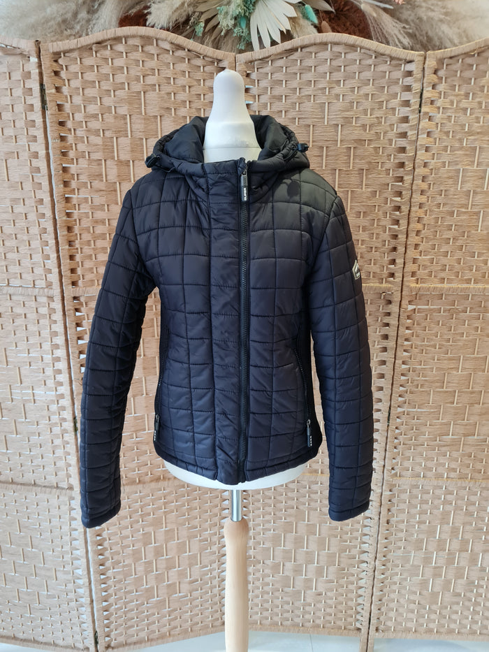 Superdry Black Padded Jacket Size Small