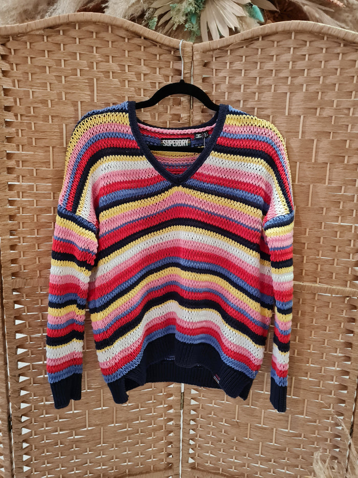 Superdry Stripe Jumper Size 8