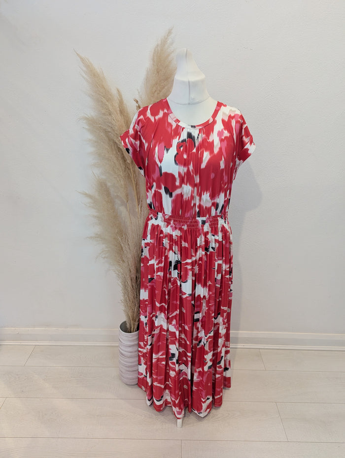 Taifun Coral Maxi Dress Size 18