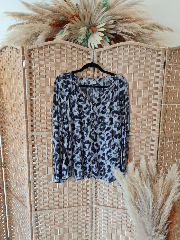 Taifun Grey animal print top  10