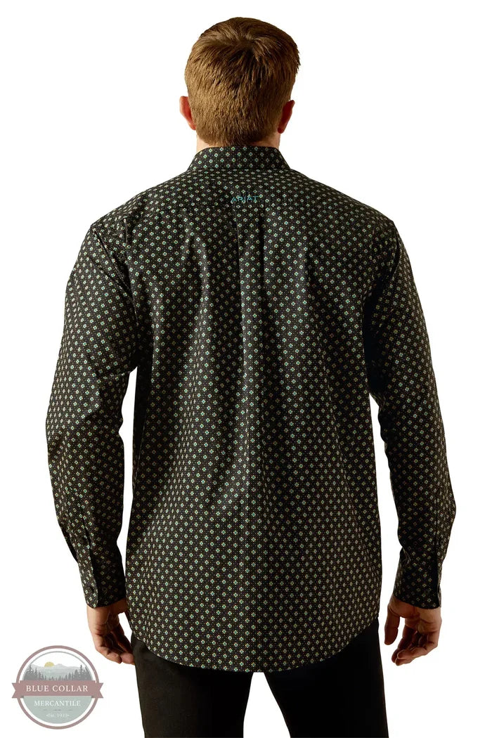 Ariat 10062253 Team Philbert Classic Print Long Sleeve Shirt in Black, rear
