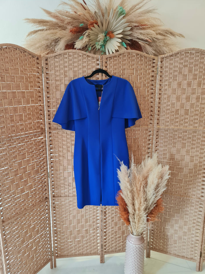 Ted Baker Baker Blue Cape Bodycon 2 New RRP £189