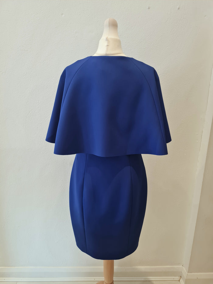 Ted Baker Baker Blue Cape Bodycon 2 New RRP £189