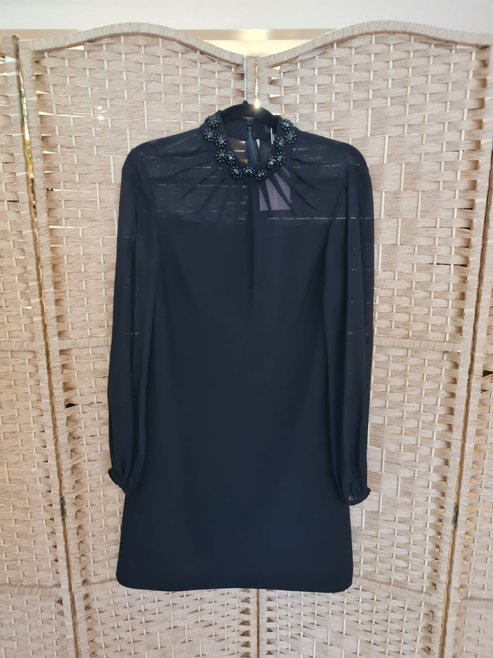 Ted Baker Black Beaded neck Dress 3