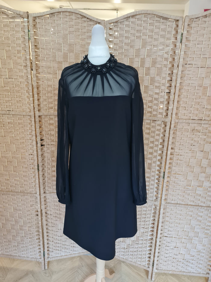 Ted Baker Black Beaded neck Dress 3