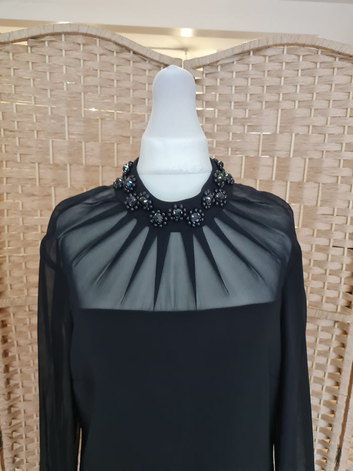 Ted Baker Black Beaded neck Dress 3