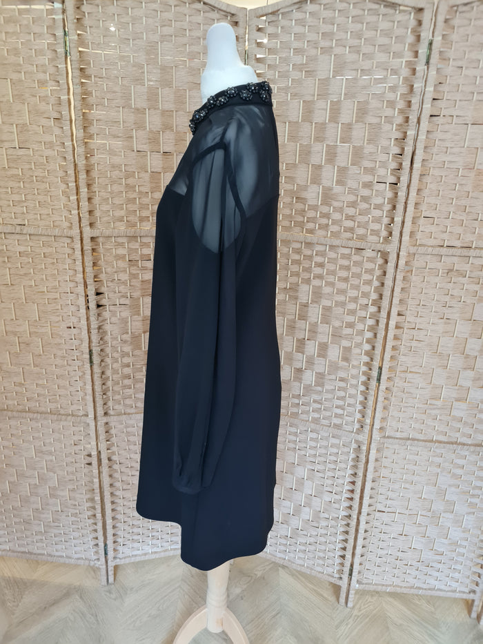 Ted Baker Black Beaded neck Dress 3