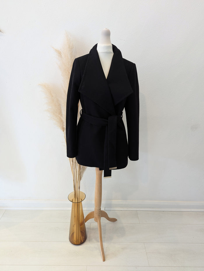 Ted Baker Black Belted Coat Size 2