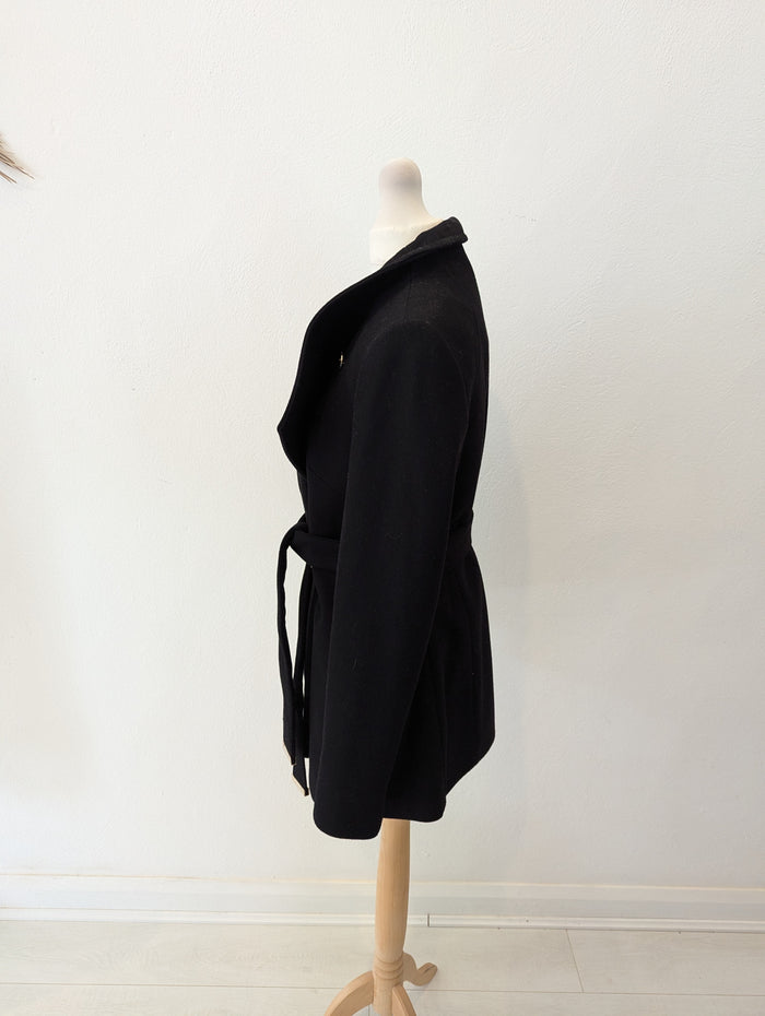 Ted Baker Black Belted Coat Size 2