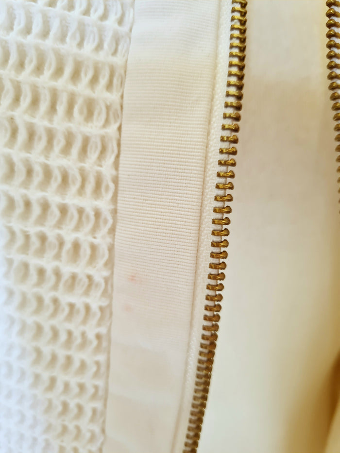 Ted Baker Cream Knit Crop Jacket Size 10