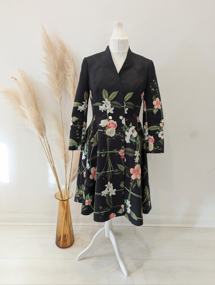 Ted Baker floral dress coat 12/14