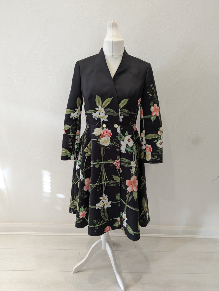 Ted Baker floral dress coat 12/14