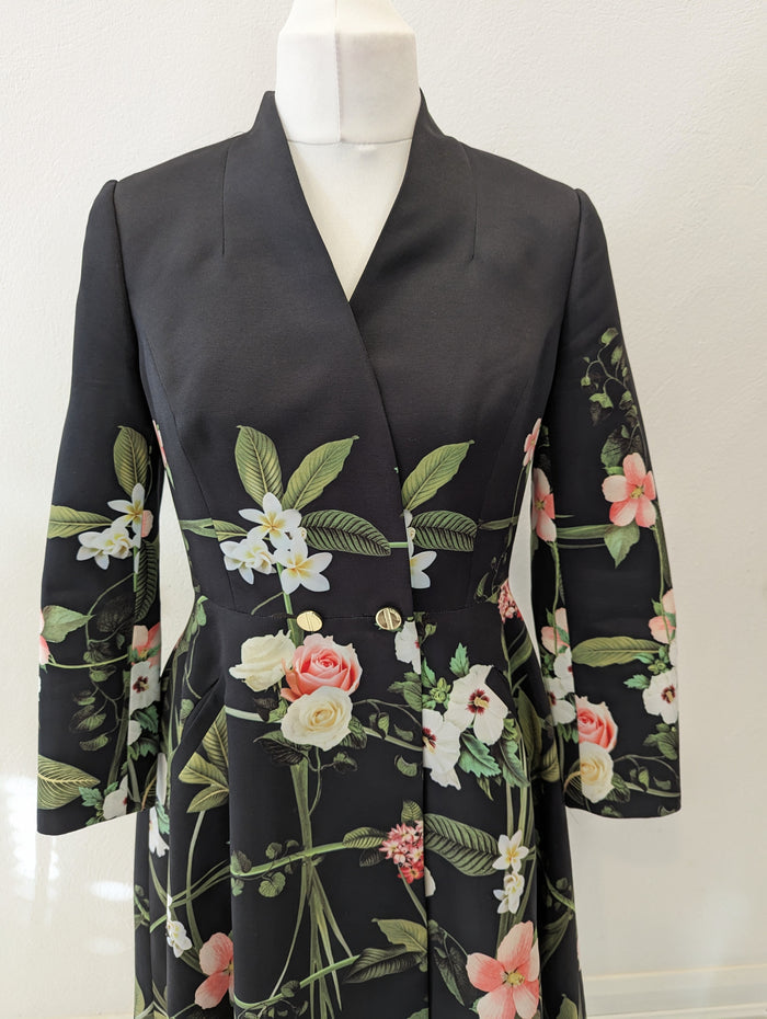 Ted Baker floral dress coat 12/14