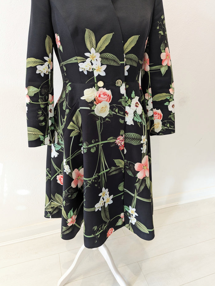 Ted Baker floral dress coat 12/14