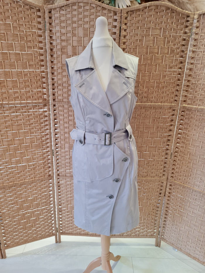 Ted Baker Grey Utility Shift Dress Size 3 (Medium)