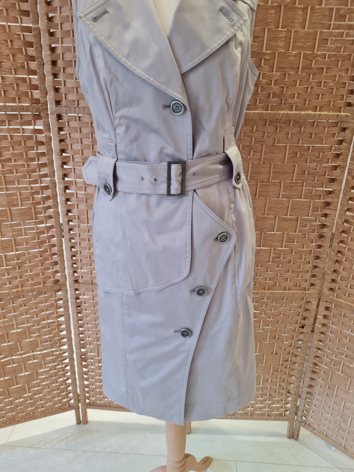 Ted Baker Grey Utility Shift Dress Size 3 (Medium)