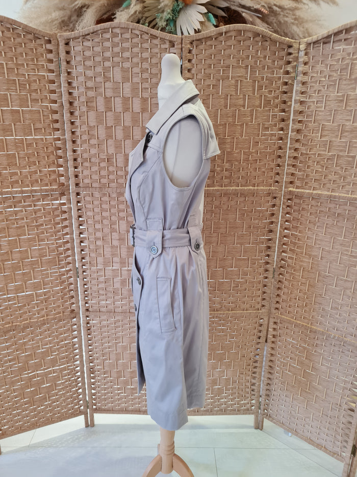 Ted Baker Grey Utility Shift Dress Size 3 (Medium)