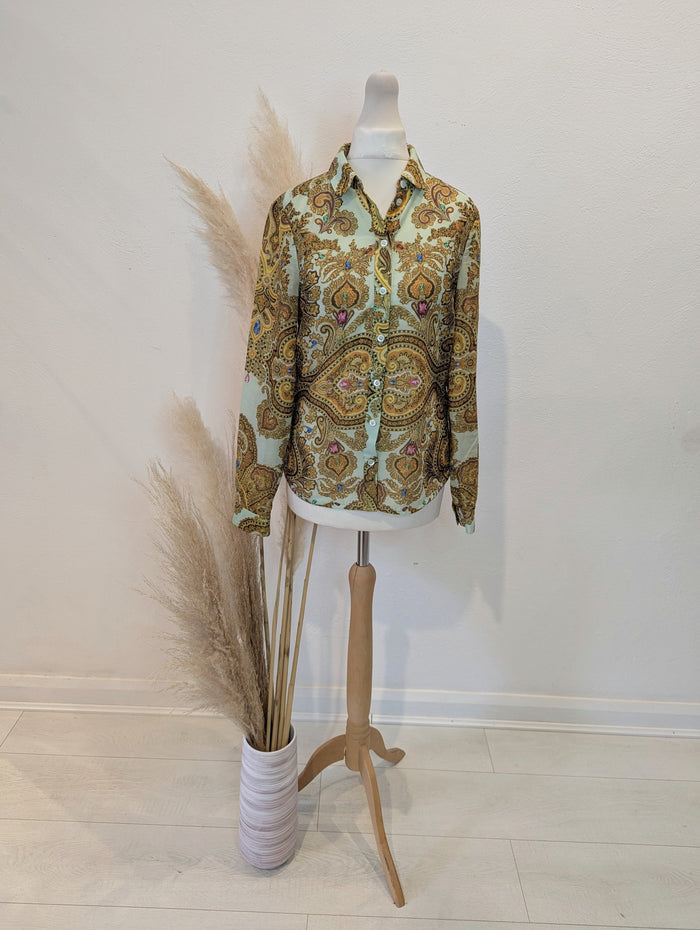 TED Baker Paisley Blouse 0