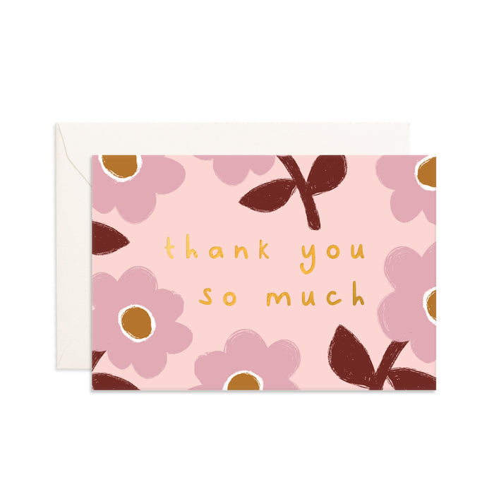 Thank You Begonias Mini Greeting Card