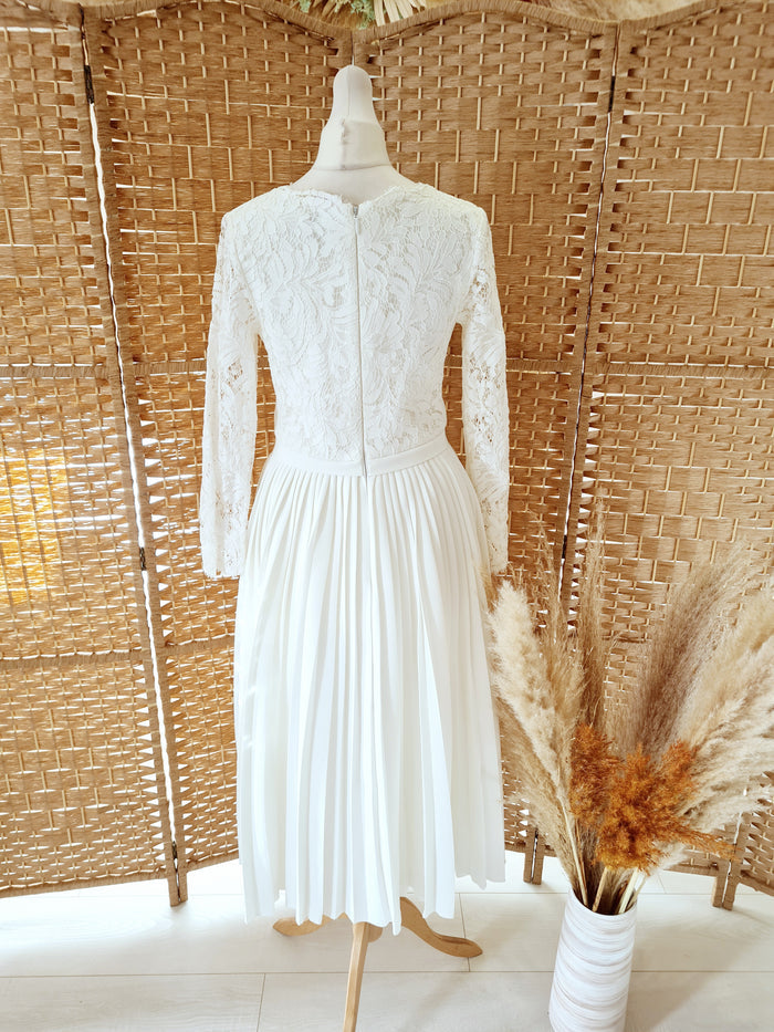 The 8th Sign White Pleat Dress 10