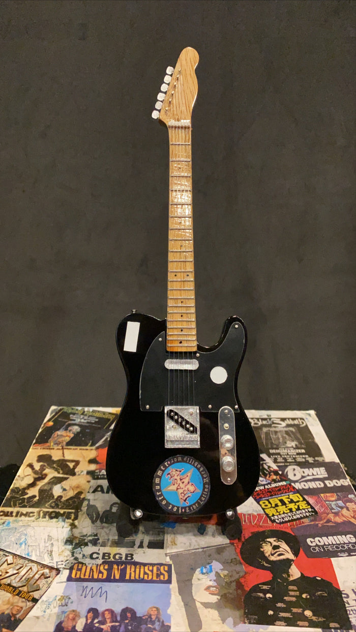 The Clash Telecaster Clash Trash City Blue Miniature Guitar