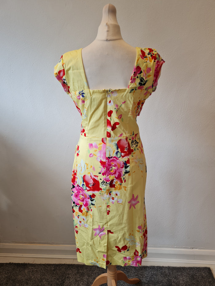 The Pretty dress co. Lemon floral dress Size 12