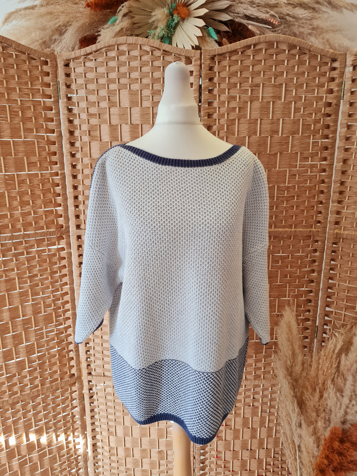 The White Company grey/navy jumper 14