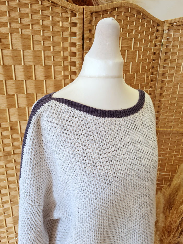 The White Company grey/navy jumper 14